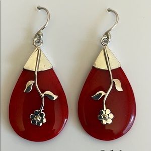 COPY - Coral Earrings Sterling Silver Ear wires NWT